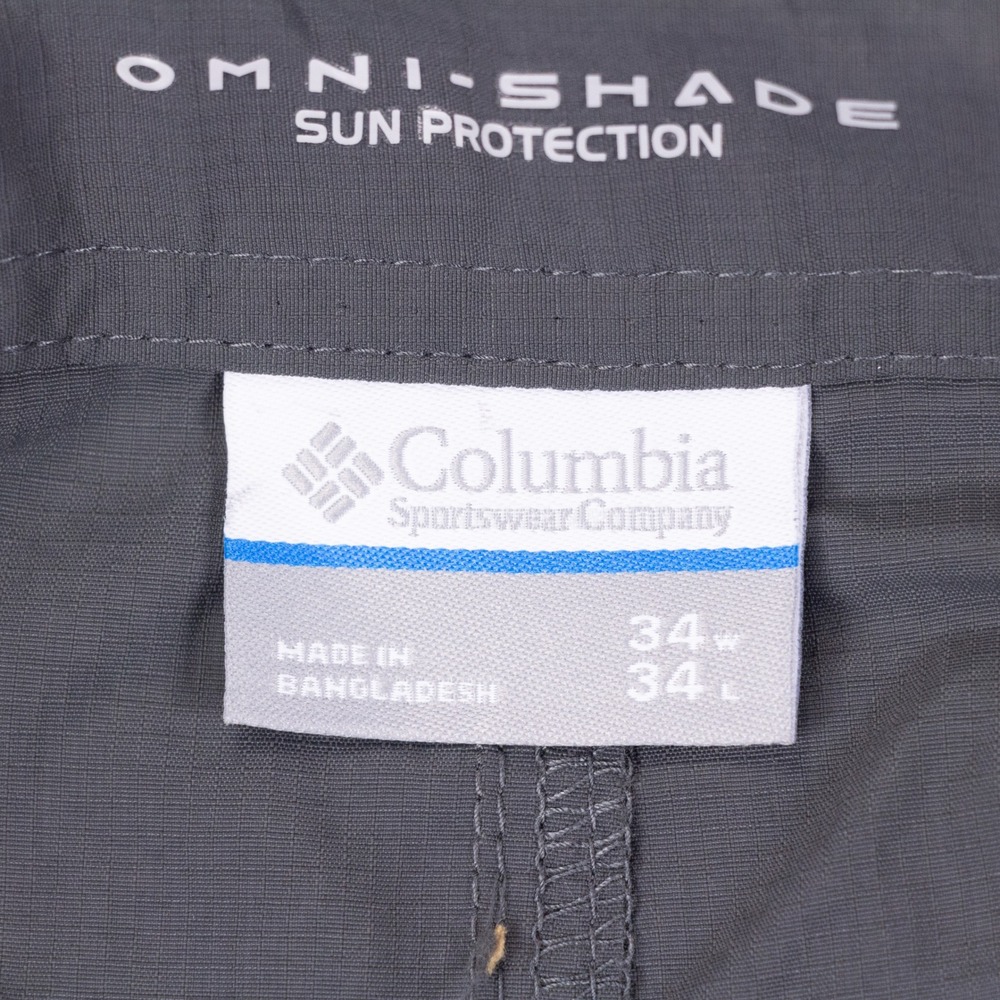 NWT Columbia Kestrel Trail Convertible Pants Mens 34x34 Grey Nylon UPF 50 - Picture 8 of 15